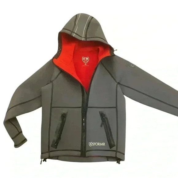 STORMR Men's Typhoon Neoprene Waterproof Windproof  Foul Weather Jacket Size S - Picture 4 of 9